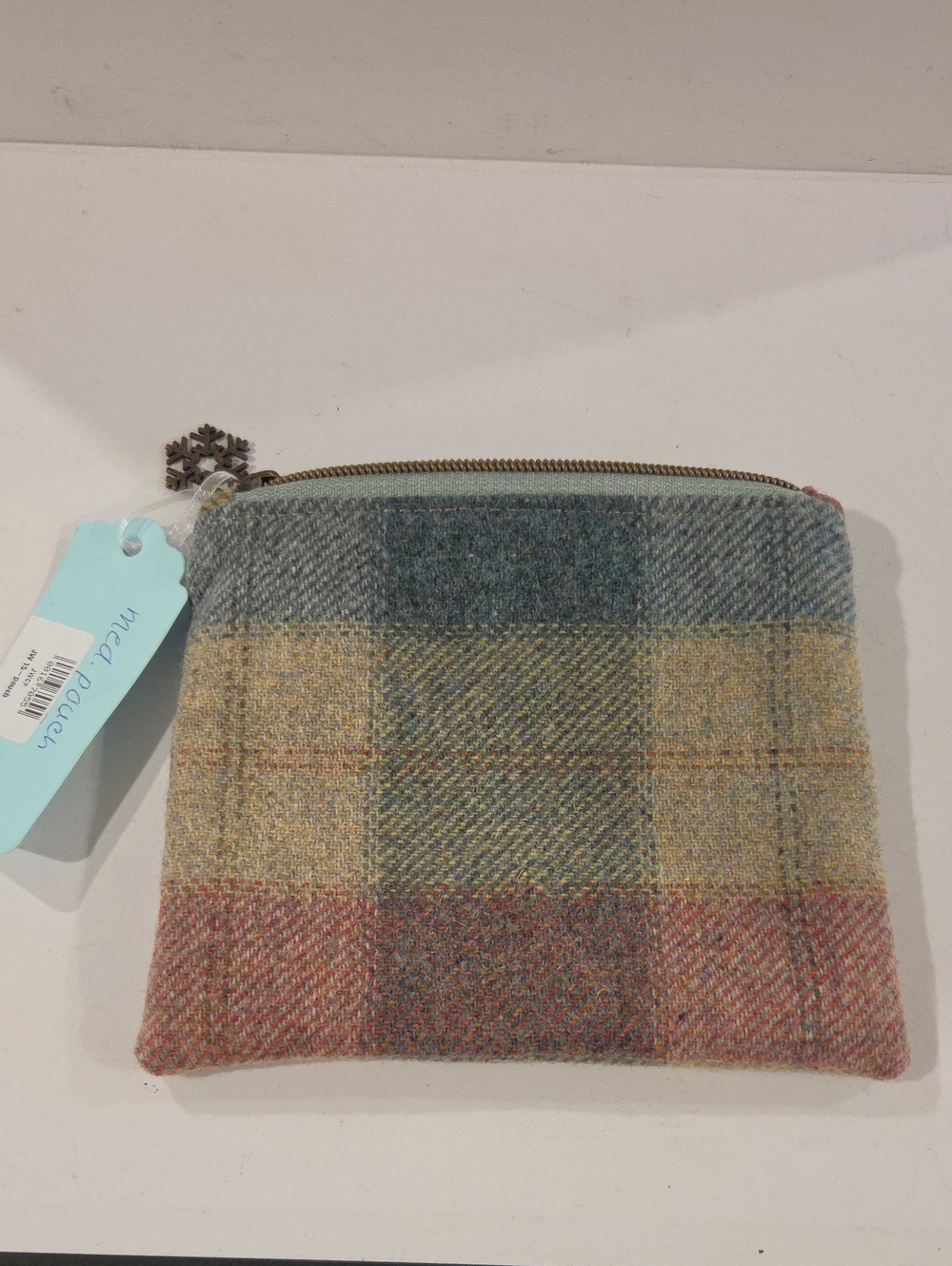 Wool Plaid Zip Pouch - Multicolor